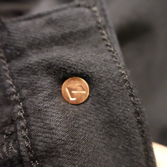 7 For All Mankind Paxtyn Skinny Performance Jeans Men’s 31 Black Distressed Knee - Picture 12 of 14